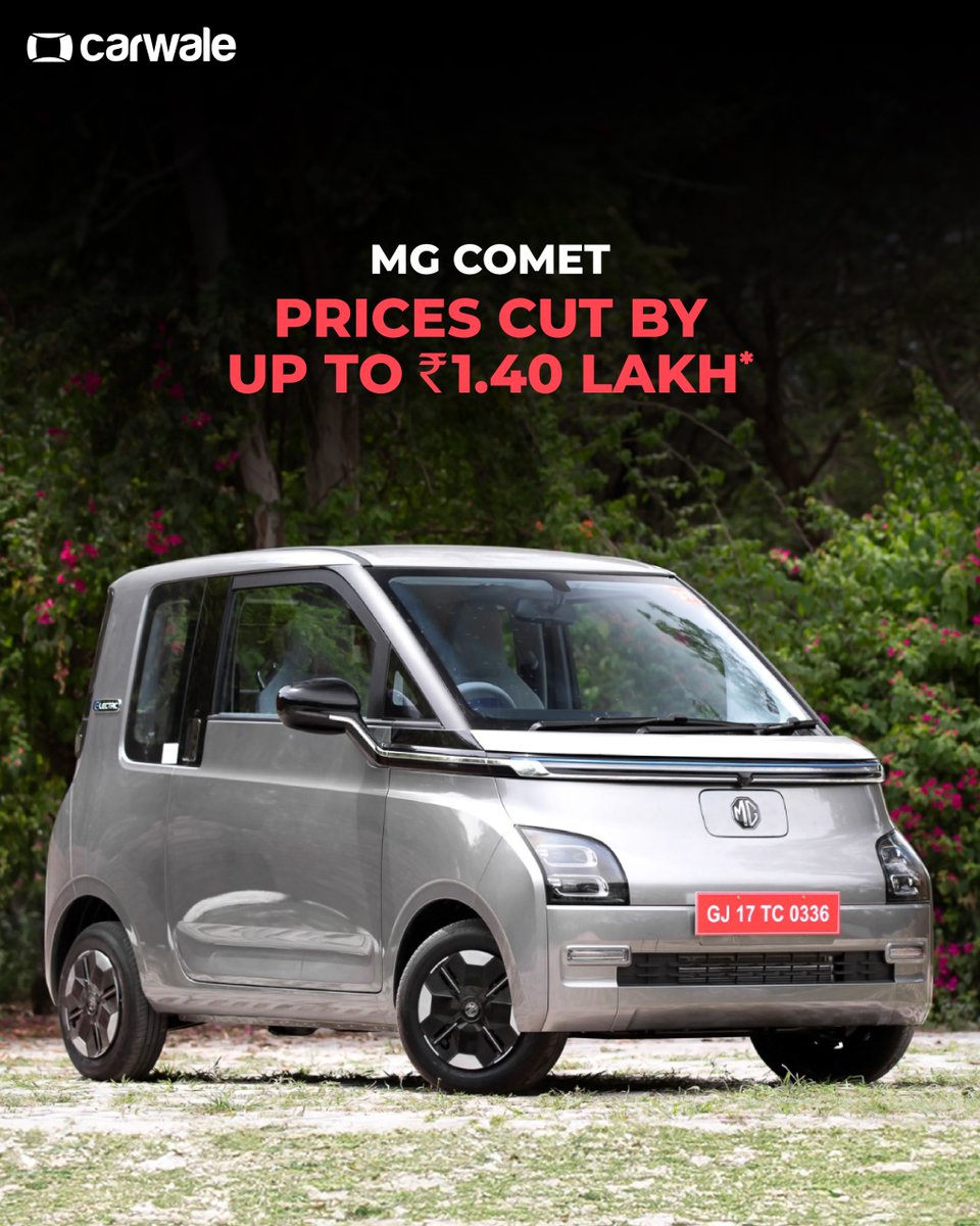 CarWale's tweet photo. JUST IN!
MG India has slashed the prices of select models on its lineup!

#MG #MGZSEV #MGHector #MGHectorPlus #MGGloster #MGCometEV #MGIndia #EV #CWNews https://t.co/GAcv3yHaiA