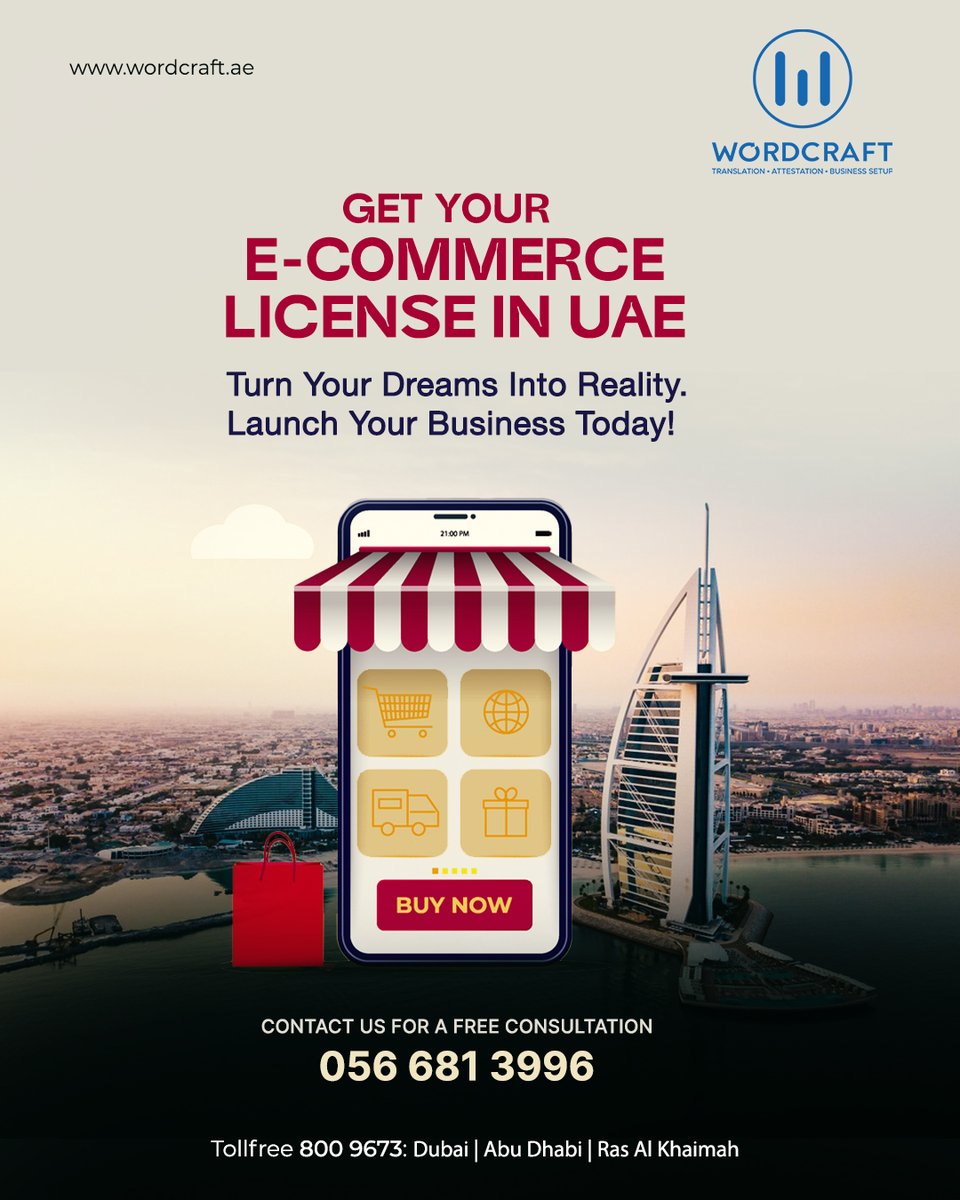 Get your E-Commerce License in UAE!

#businessinUAE #businessinuae #businessinuaesetup #businessinuaefreezone #businessinuaeservices #businesssetup #businesssetupinuae #businesssetupdubai #businesssetupindubai #businesssetupuae #BusinessSetupServices #businesssetupservices