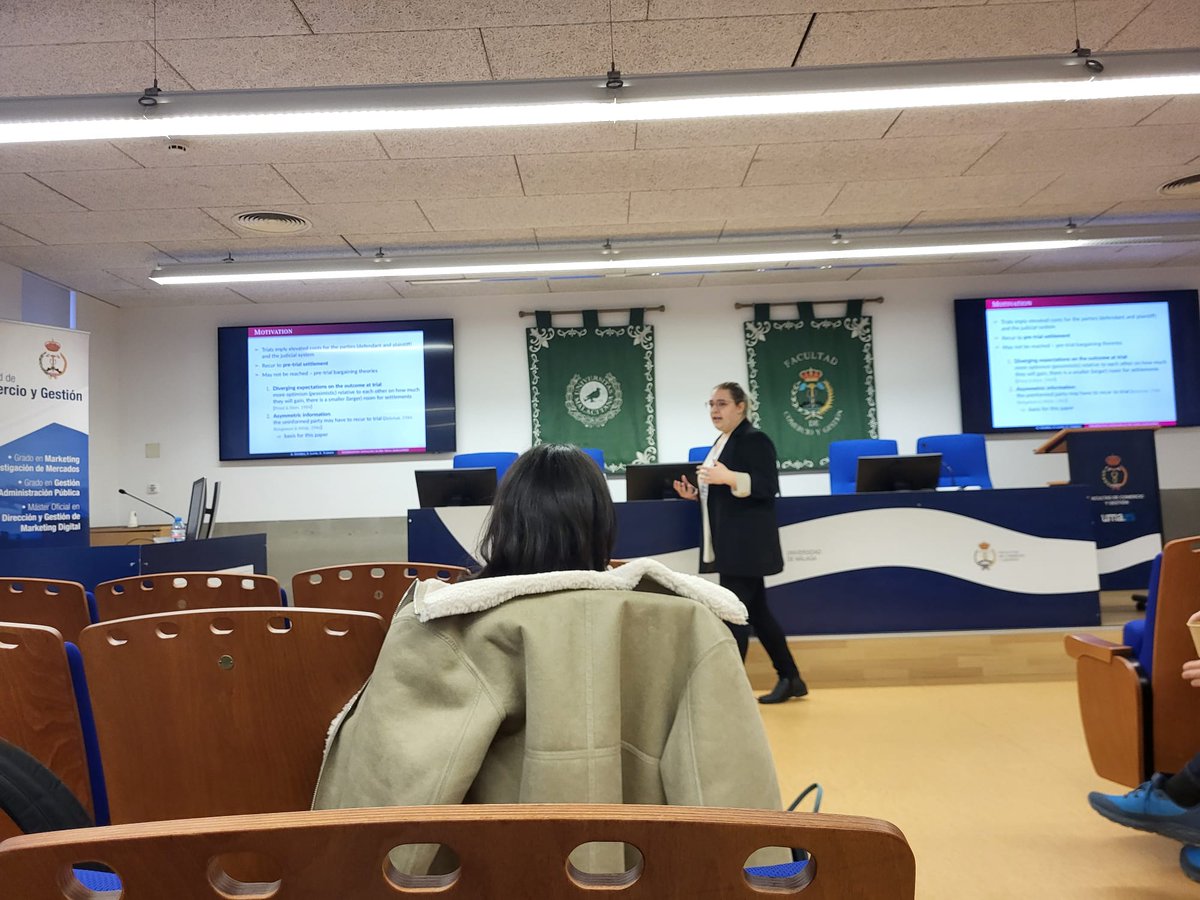 EnyaTurrini's tweet photo. Same conference of last year, but new project!
Glad to have presented at SEET - Southern Europe Experimental Team's Meeting in Malaga, with the project "Information-signalling in pre-trial bargaining: an experiment".
For updates: https://t.co/XdYCMle4qj
#conference #EconTwitter https://t.co/SNS0CFhXxe