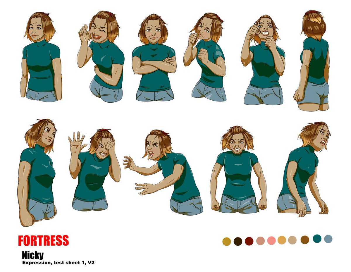 comicenginealex's tweet image. New vs Old Nicky Expression sheet! I have improved! 

#portfolio #animation