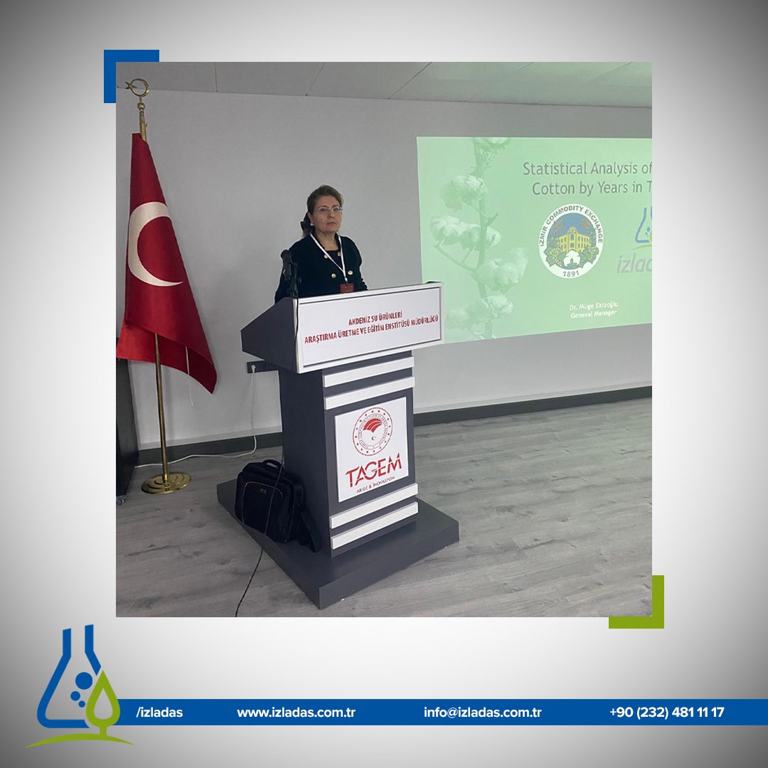 izladaslab's tweet photo. Antalya-Demre Tarım ve Orman Bakanlığı Tagem 2024 Proje Değerlendirme Toplantısında İzladaş Genel Müdürü Dr. Müge Ekizoğlu tarafından Ege  Bölgesi pamuklarının lif fiziksel özelliklerinin istatistiki analizlerine ilişkin sunum gerçekleştirildi.
#İZLADAŞ #İTB #İzmirTicaretBorsası https://t.co/URMOeTRmNe