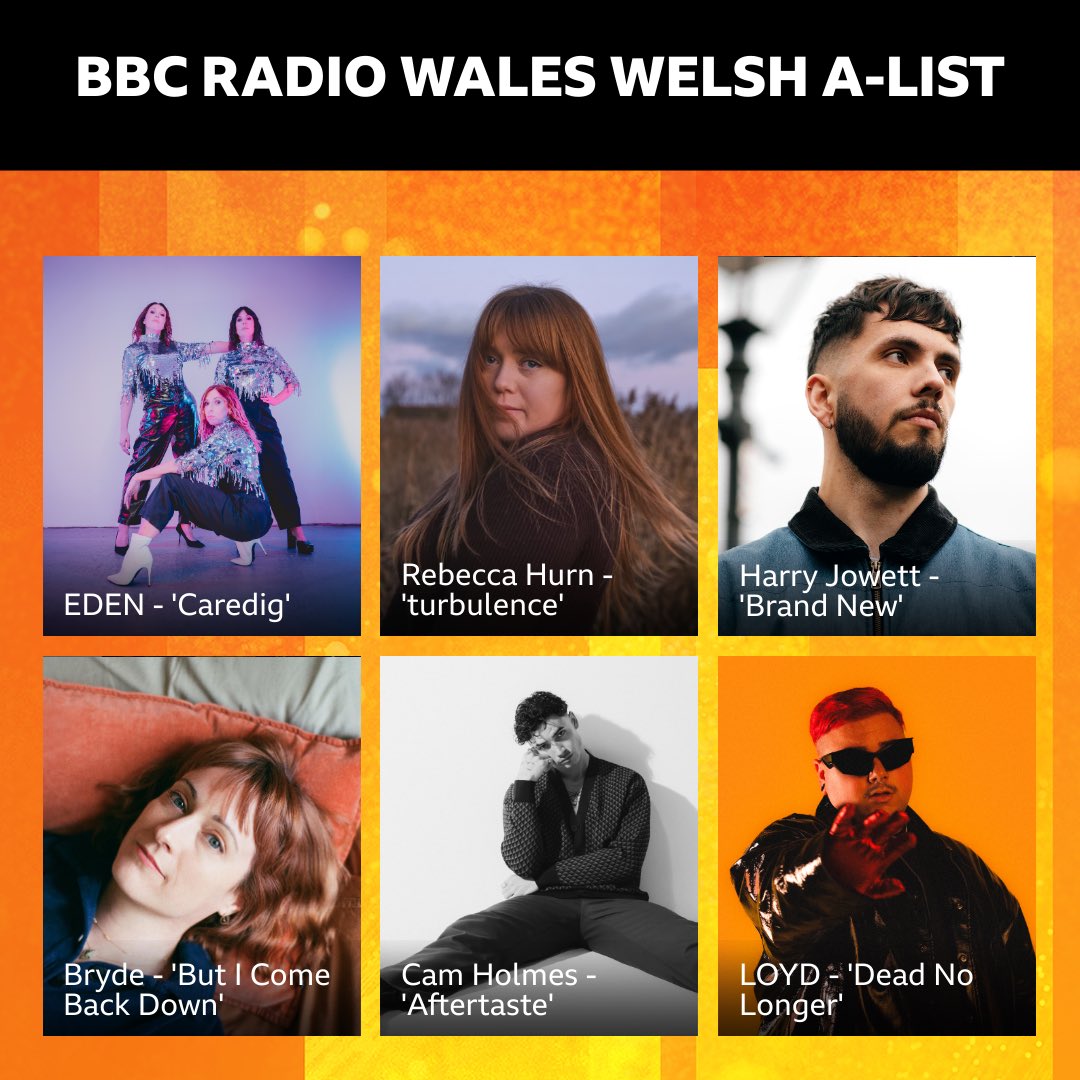 🏴󠁧󠁢󠁷󠁬󠁳󠁿This week on the @BBCRadioWales Welsh A-List you can hear… 📡 A-list Radio Wales wythnos ‘ma… 👉 Eden 👉 @rebeccahurn13 👉 Harry Jowett 👉 @brydeofficial 👉 @_camholmes 👉 @_itsloyd