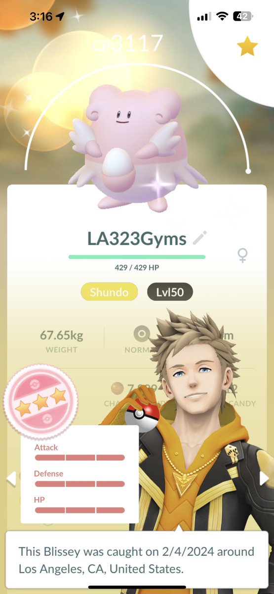 Finally got this baddie 😮‍💨😋🥵 <a href="/PokemonGoApp/">Pokémon GO</a> #TeamInstinct #PokemonGO #BlisseyTowers #BringBackOldGymSystem <a href="/NianticLabs/">Niantic</a>