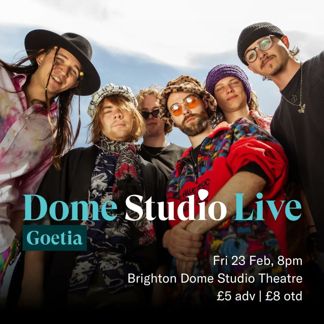 Goetia @ goetiaofficial will also be performing at our monthly event at Brighton Dome @brightdome- Dome Studio Live on Friday 23rd of February. Other great artists on line up include: Avije and Moon Idle. Grab a ticket at: brightondome.org/whats-on/VKt-d…