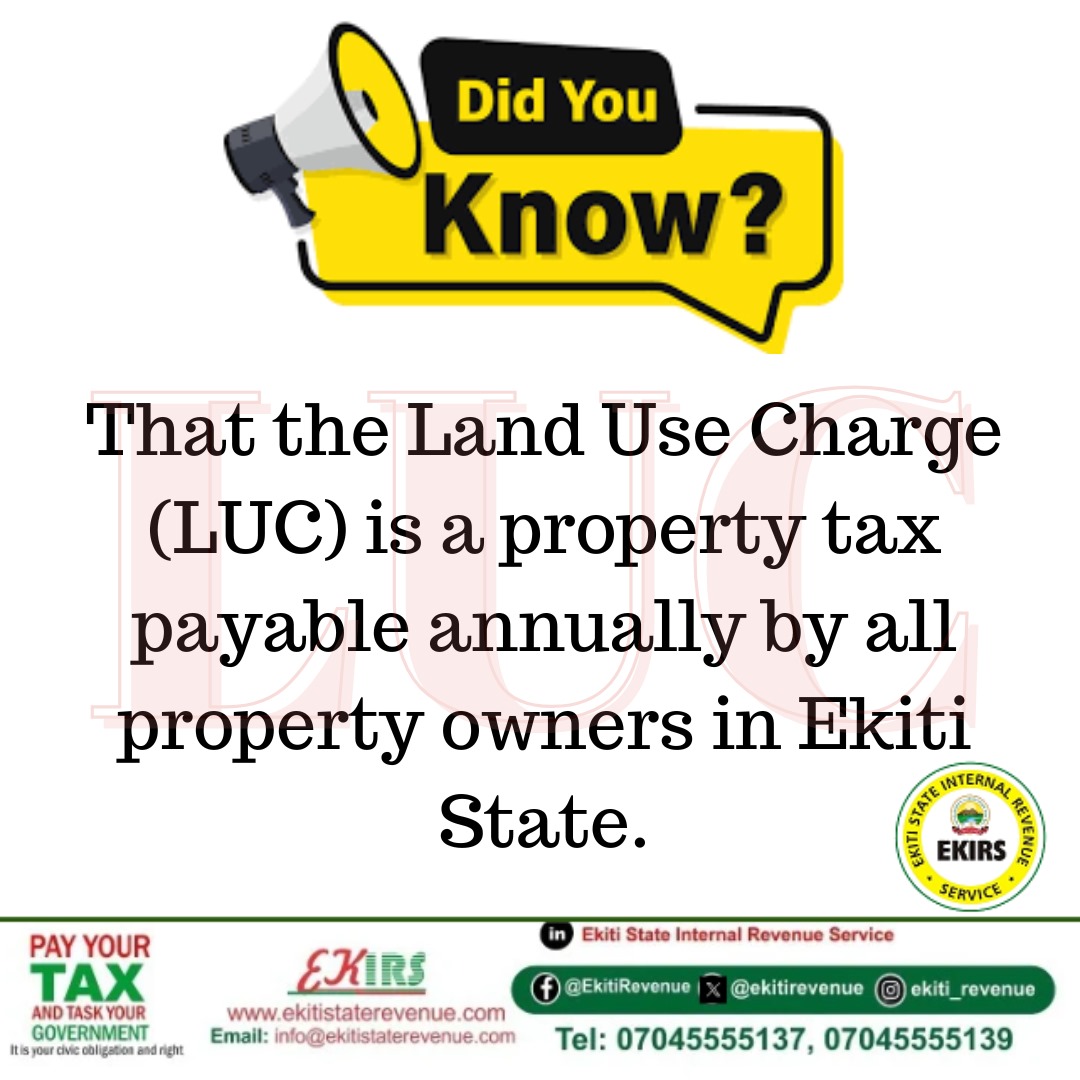 ekitirevenue's tweet photo. #LUC
#LandUseCharge https://t.co/ZfQ1jRoy4n
