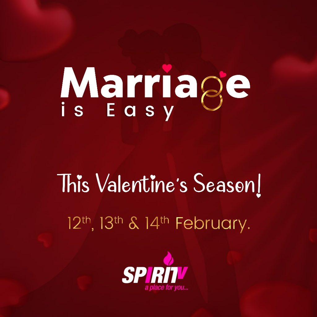 spirittvug's tweet photo. What have you heard about Marriage?

What if we told you, it is Easy?

#MarriageIsEasy | #SpiritTv | #APlaceForYou https://t.co/l5B0xFIMzh