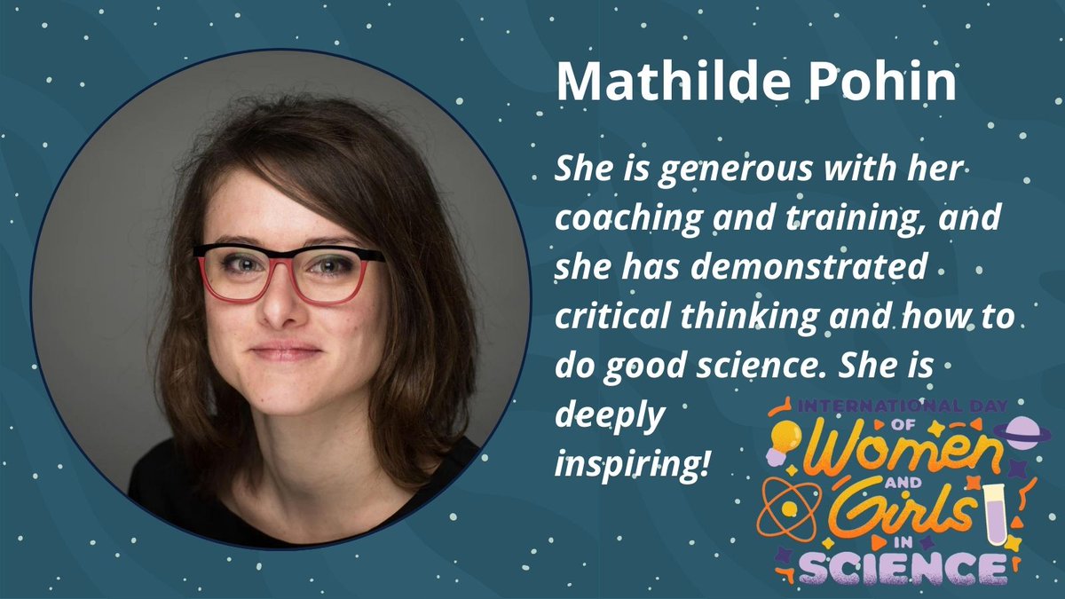 ‘Mathilde Pohin is generous with her coaching and training, and she has demonstrated critical thinking and how to do good science. She is deeply inspiring!’ @KIROxford
