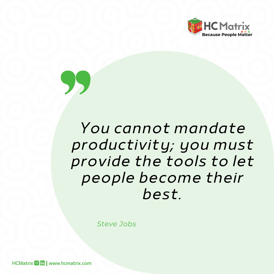 Productivity thrives in an environment where individuals have access to the right instruments and knowledge

Provide a well-equipped setting so individuals can naturally and willingly contribute their best efforts.

HCMatrix is a powerful tool that can empower your HR

#hcmatrix