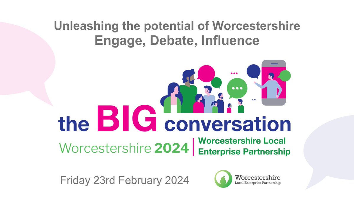 worcsLEP's tweet image. We need #Worcestershire businesses to join us &amp;amp; our partners to help shape the future of the county. 

Be part of ‘The BIG Conversation’ &amp;amp; engage, debate &amp;amp; influence on the challenges &amp;amp; opportunities facing Worcestershire. 

Find out more at - hwchamber.co.uk/product/worces… #WLEP2024
