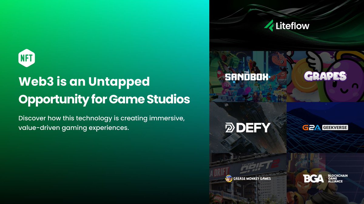Liteflowcom's tweet photo. 🎮 Calling the #GameDev community! 

Your studio’s next project can shift the future of gaming.

Learn how Web3 is unlocking new opportunities for game studios

@TheSandboxGame
@defydisrupt
@JoinGrapes
@trqmotorsport 
@G2A_Geekverse
@BGameAlliance 

https://t.co/lT5tPG3e3S

(1/4) https://t.co/nFcNjQAc2b