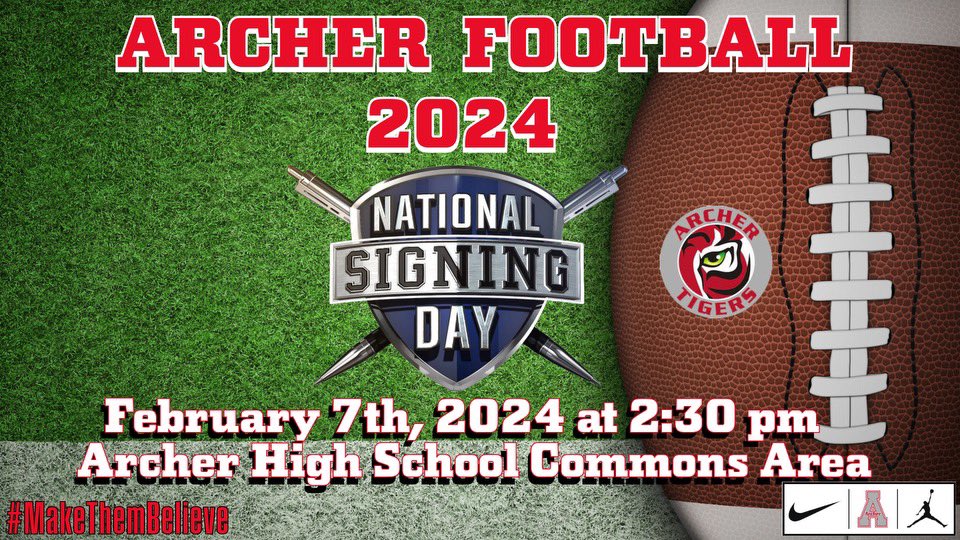 Archer Tigers Football (@archertigersfb) on Twitter photo Let’s celebrate our 🐅’s this Wednesday ‼️
<a href="/AHSTigersSports/">ArcherAD</a> <a href="/coachbrax10/">Duvall Braxton</a> <a href="/coachflem33/">David Fleming</a> <a href="/Coach_Smith547/">Bryce Smith, Ed. S</a> <a href="/CoachRice74/">Coach Rice</a> <a href="/CoachChan_/">Chandler Evans</a> <a href="/coachdouglas31/">Coach Douglas</a> Let’s celebrate our 🐅’s this Wednesday ‼️
<a href="/AHSTigersSports/">ArcherAD</a> <a href="/coachbrax10/">Duvall Braxton</a> <a href="/coachflem33/">David Fleming</a> <a href="/Coach_Smith547/">Bryce Smith, Ed. S</a> <a href="/CoachRice74/">Coach Rice</a> <a href="/CoachChan_/">Chandler Evans</a> <a href="/coachdouglas31/">Coach Douglas</a>
