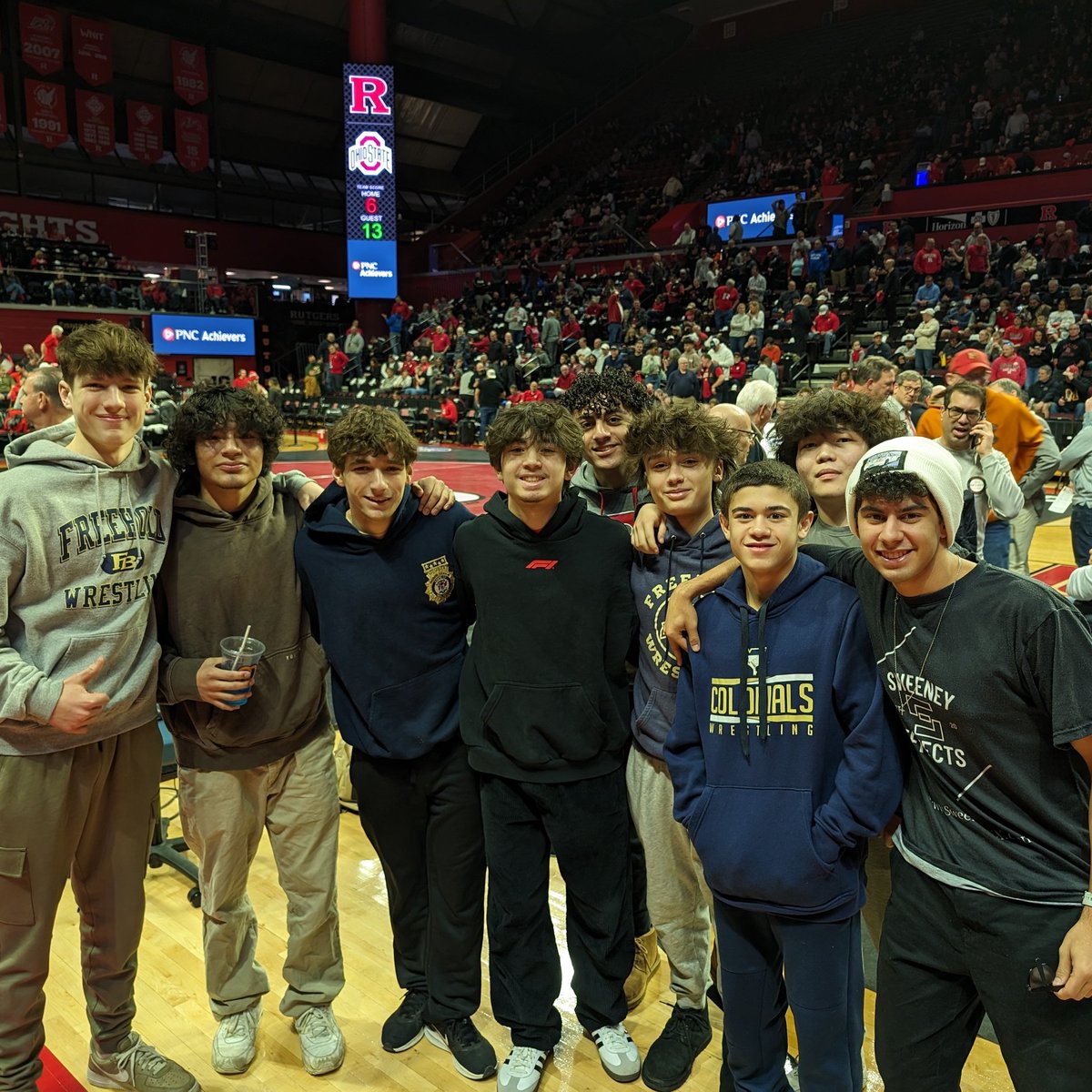 The Boro boys at the Rutgers vs Ohio State wrestling match.