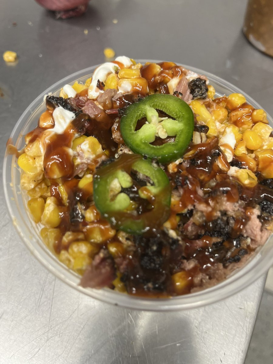 Ever had a brisket elote?….well this week is your chance! Stop by and see us located inside <a href="/ThomasCreekBeer/">Thomas Creek Brewery</a> ! We will open up Thursday at 11:00am so make plans now!!!
