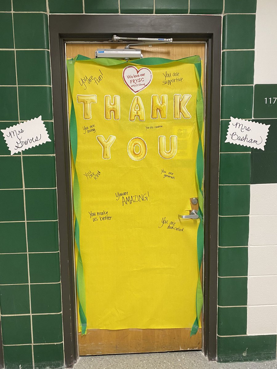 SraTerry's tweet image. Hey, @ghsgatoraid , it’s FRYSC Appreciation Week. And we’ve got the best around! Stop by and show our amazing coordinators some love by adding a message to their door. @GreenwoodYSC #FRYCSCStrong