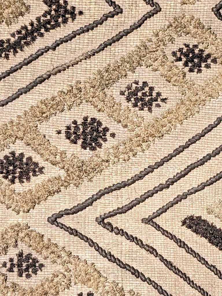 Cut pile raffia cloths woven in the Democratic Republic of the Congo, 19th century, on display at the 'Africa: The Forgotten Collections' exhibition @MuseiRealiTo