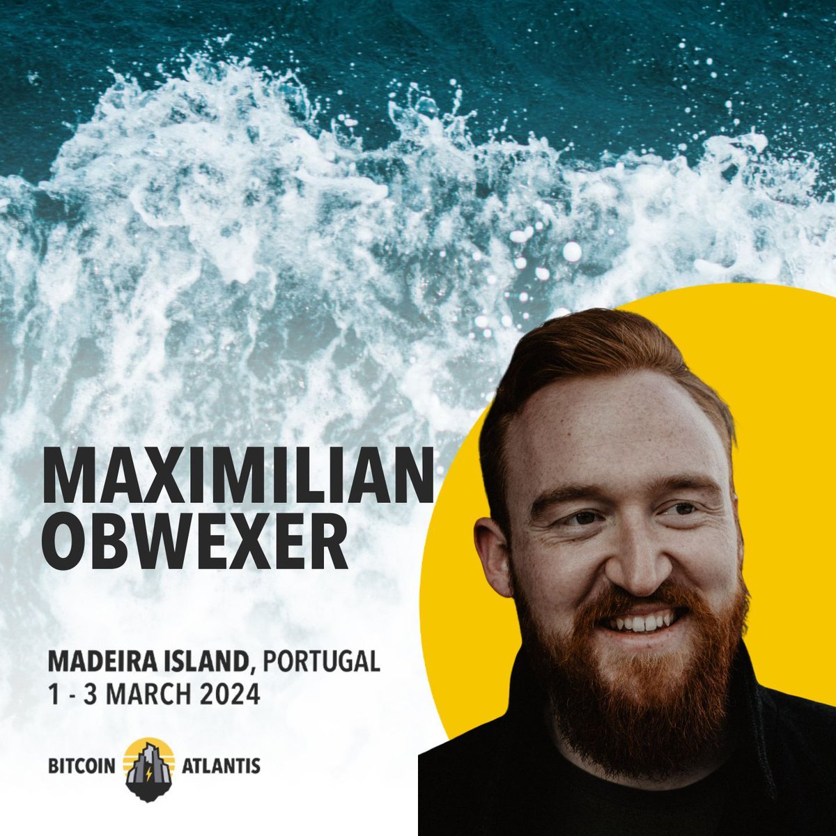 Thrilled to have <a href="/maxobw/">Maximilian Obwexer</a>, Co-founder &amp; CEO of 21 Energy @21Energy_io, sharing insights at #BitcoinAtlantis! Welcome to the stage! 🚀🌐