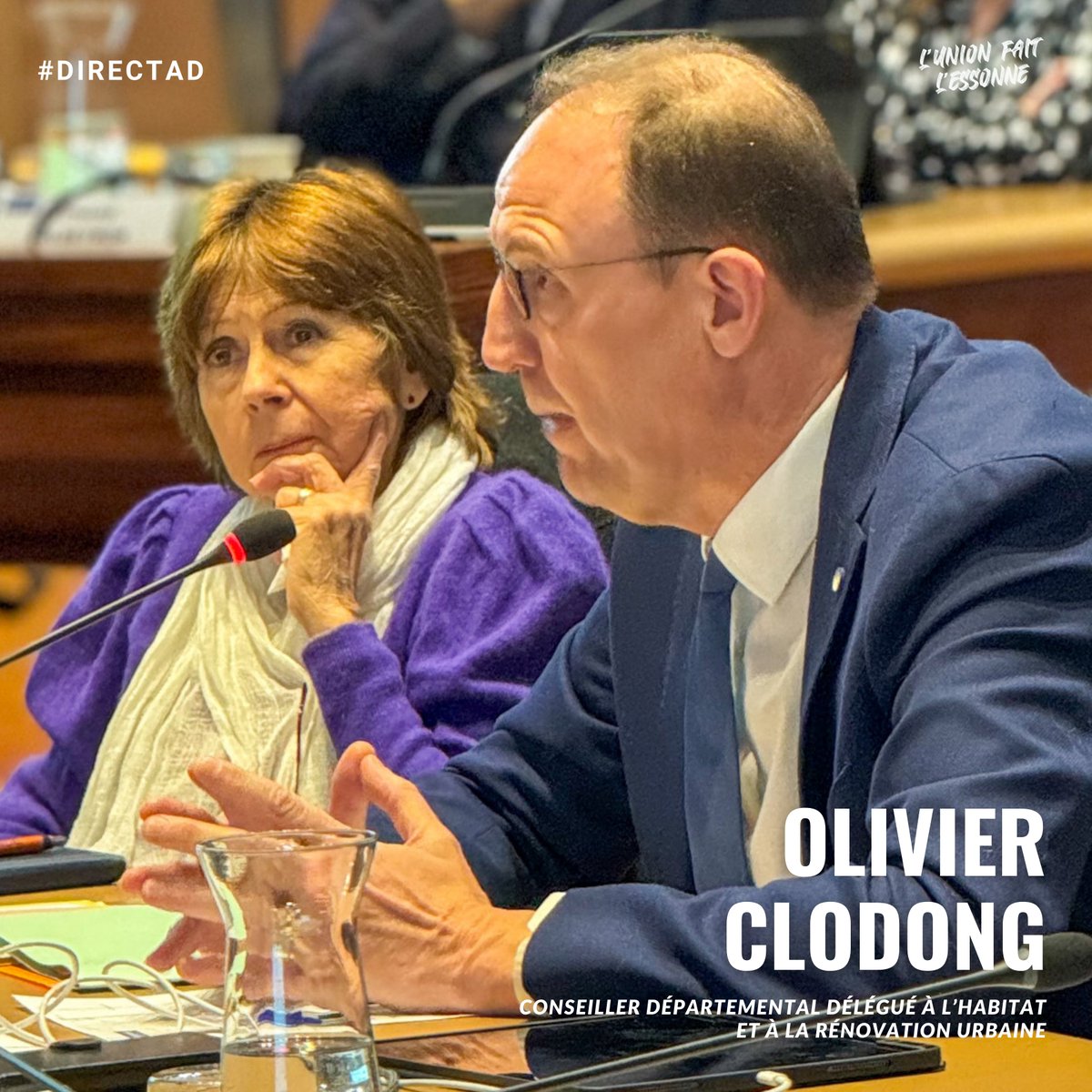UFEssonne's tweet photo. 🟨 Intervention d'Olivier Clodong 

🗣️ " Quels sont les moyens concrets que vous souhaitez mettre en place pour permettre l'installation de médecins généralistes sans qu'il y ait une concurrence entre les villes voisines ? " 

#DirectAD #CD91 #Santé https://t.co/QpvVzjANe3