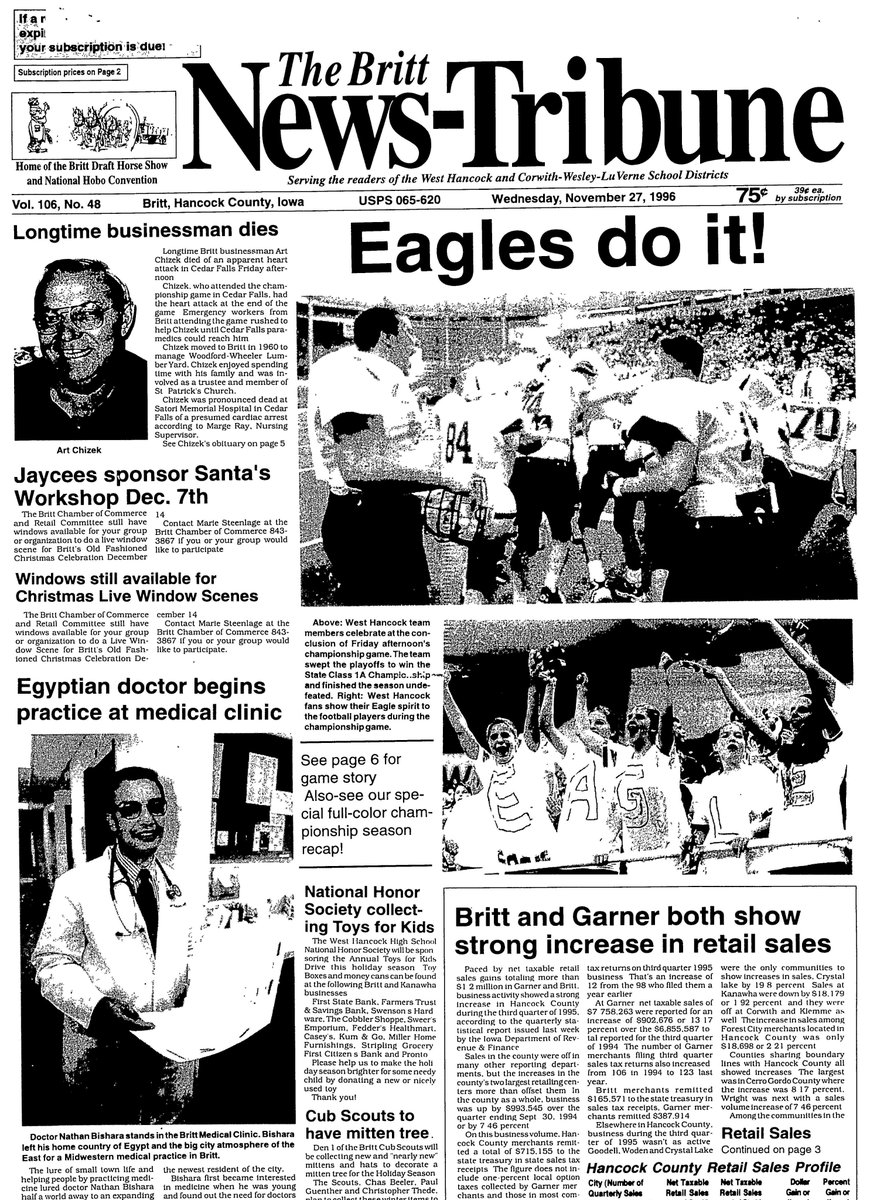 More than just a coach, Sanger’s legacy endures as representative of making an incredible difference within a community through decades of doing things the right way. #IowaOTD #IowaHistoryDaily #IowaHistoryCalendar