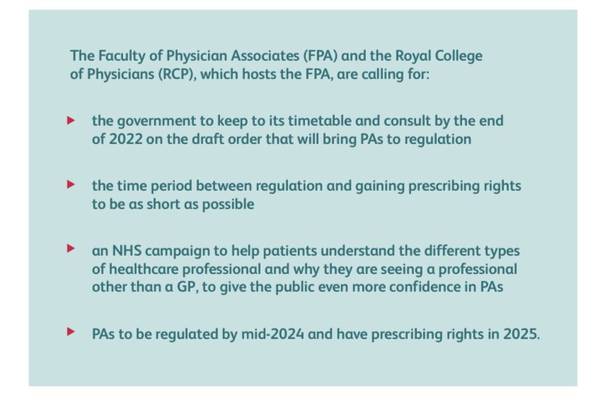 Once PAs are able to prescribe, they will be used to replace doctors. Well, not entirely. Normal people will be treated by PAs in the NHS. Those who can afford it will go private and be seen by Doctors. Don’t tell us we didn’t warn you.