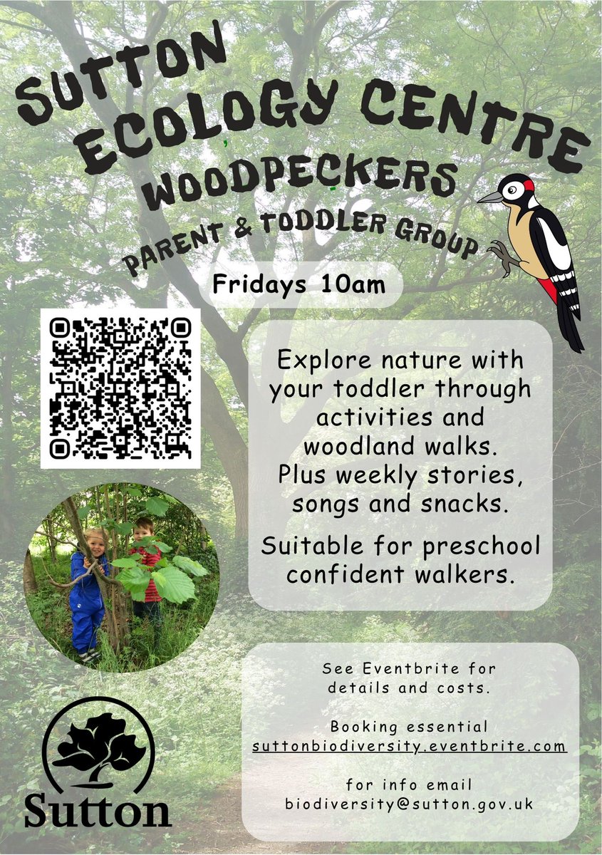 So important to foster engagement with nature at a young age. 🍀🍂🐦‍⬛

Check out this great parent and toddler group at Sutton Ecology Centre. 

@SuttonLibraries @LEOforestschool @SNCVvolunteers @LocalMumsOnline