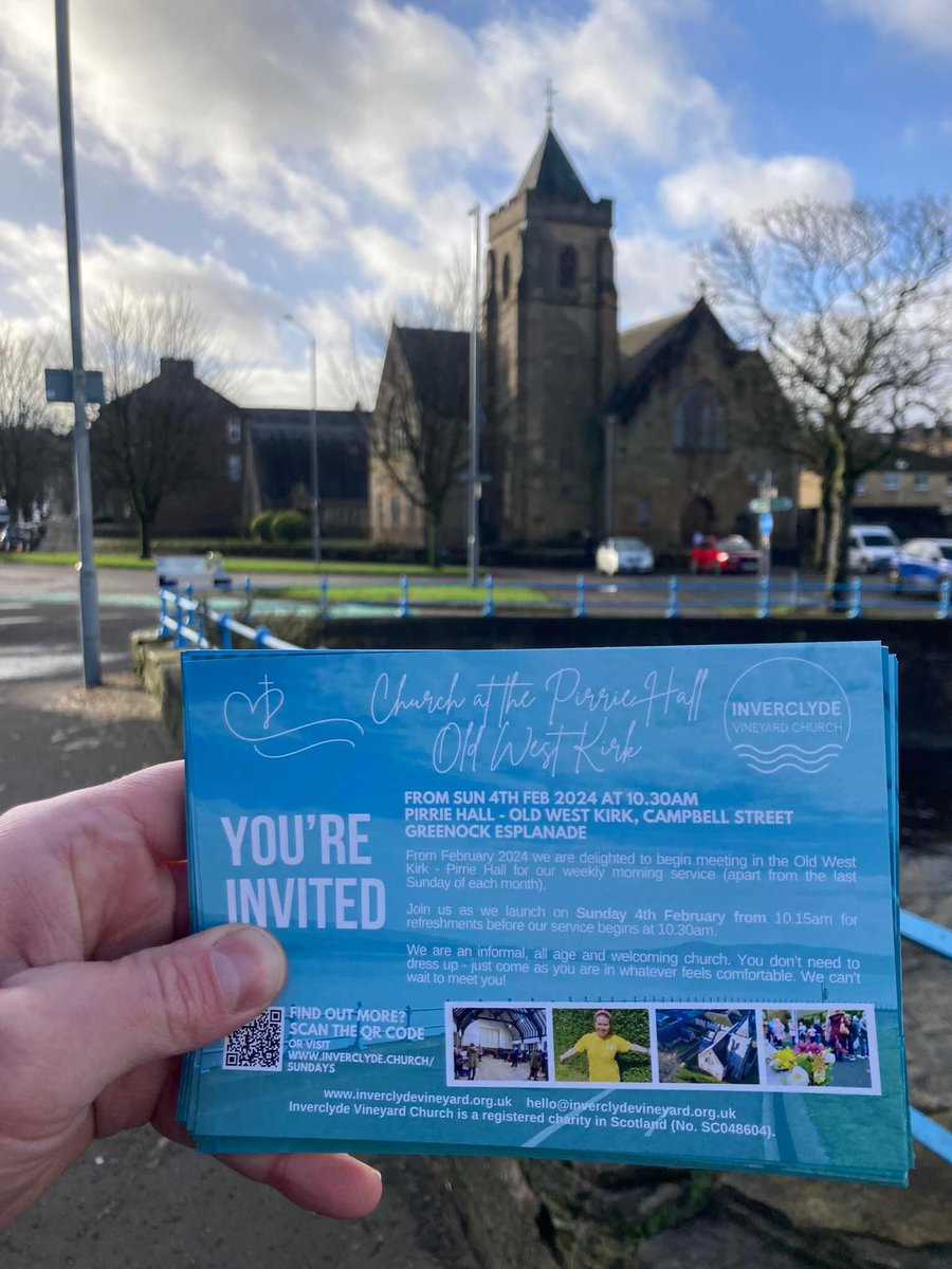 Brilliant start for our 1st service at the Pirrie Hall- Old West Kirk yesterday! Perhaps you’re wanting to find out more about Jesus or get plugged into a local church. We’d love to see you this Sunday 10.30am with a cuppa from 10.15am.
inverclydevineyard.org.uk/sundays