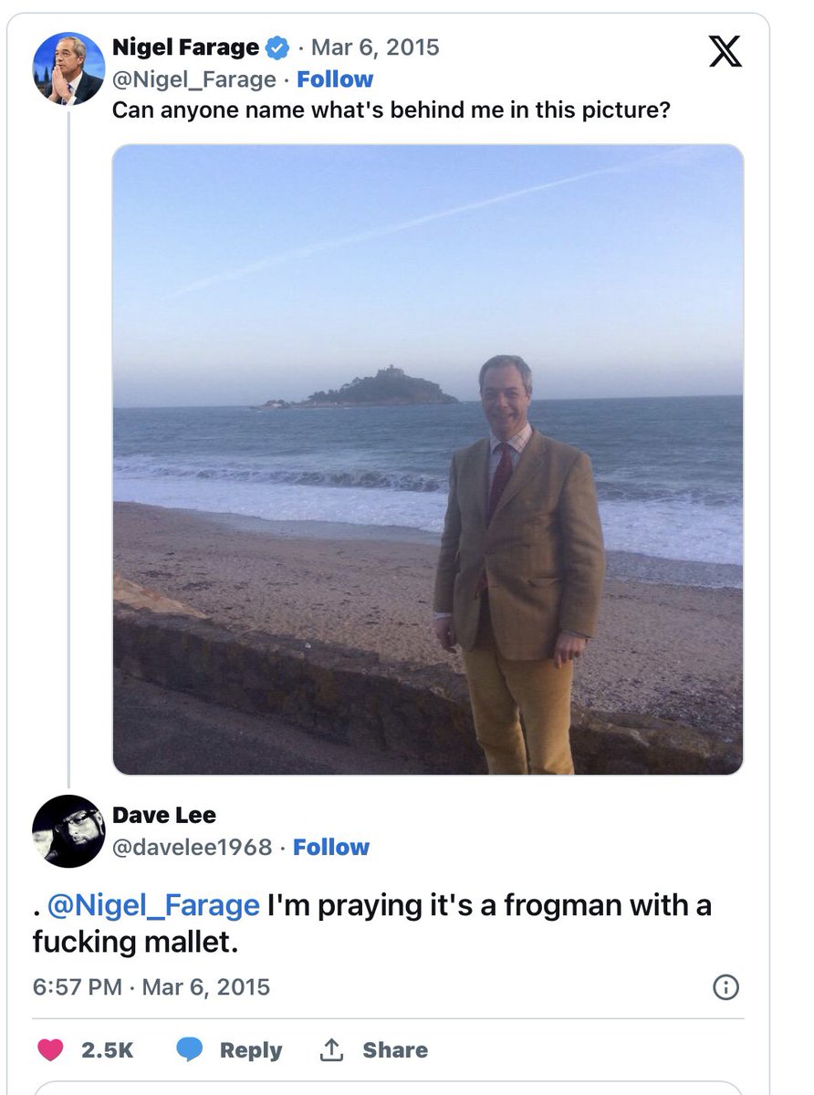 Still possibly the best tweet on here….. ever.