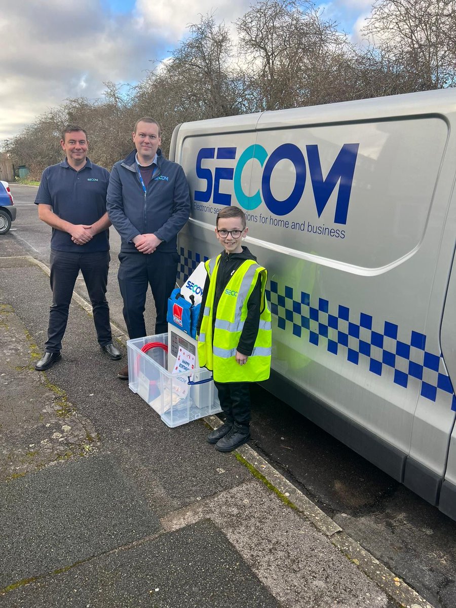 secomplc's tweet photo. SECOM HQ received a heartwarming request from Jenna Neale, whose son, with autism, adores fire alarms. Touched by their story, our team prepared some alarms and fire kit for a surprise birthday delivery. Happy Birthday from all of us at SECOM! 🎉🚒🔔 #SECOMSurprise https://t.co/9YvGYwZkR6