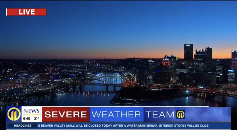 Beautiful start to another sunny day! Good morning, Pittsburgh!