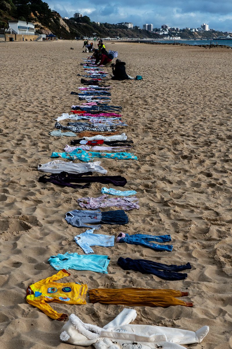 We’re on Bournemouth beach laying out a memorial to the more than 11,500 Palestinian children and 36 Israeli children who’ve been killed since October 7th. It will be over 5km long and we hope to keep it here for 24 hours. The UK, US and other governments should be doing all