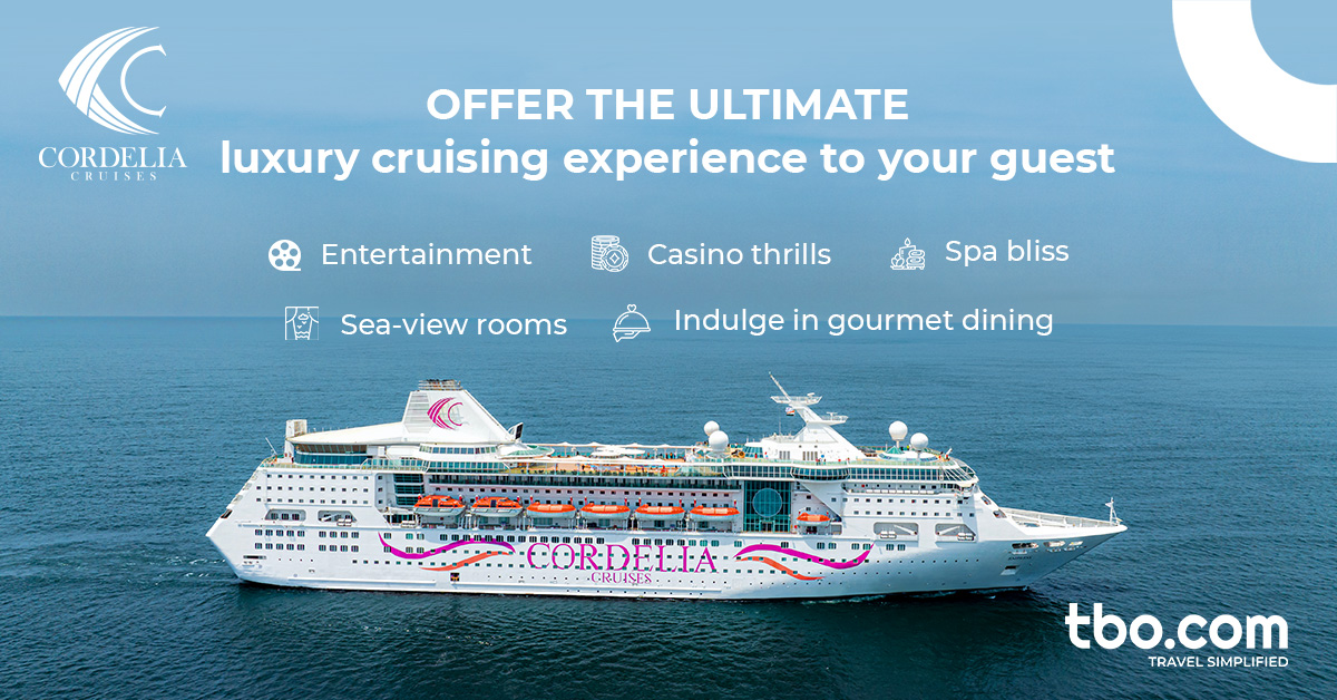 Elevate your clients' cruising experience with Cordelia Cruises.
From thrilling casino moments to spa bliss, sea-view rooms, and gourmet dining, offer the ultimate luxury cruising. 🚢
Book now for an unforgettable voyage!
products.tboacademy.com/cordelia/index…

#TBO #CordeliaCruise #CruiseDeals