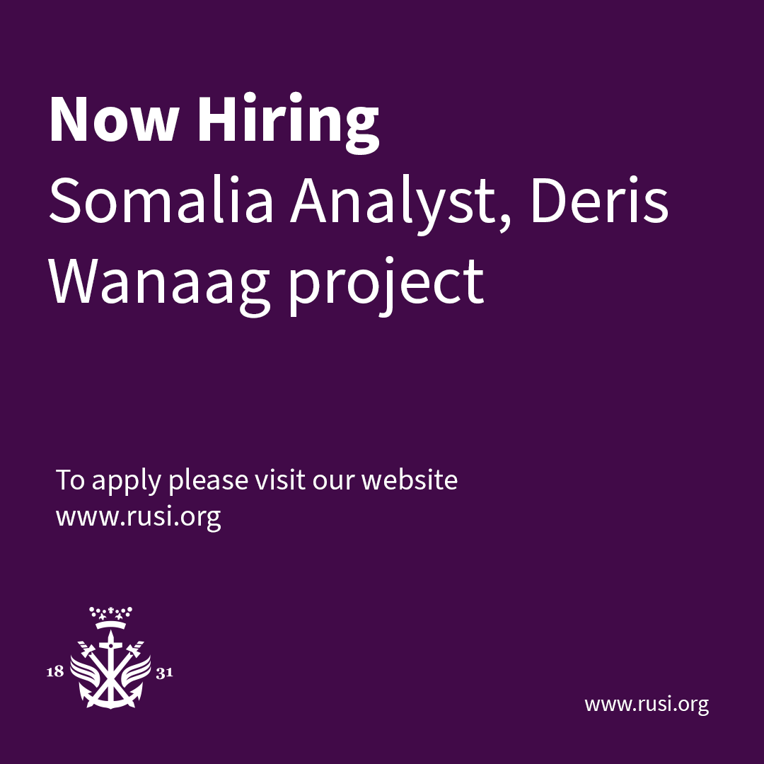 #Hiring 

We’re recruiting a consultant Somalia analyst for our cross-border Deris Wanaag project which seeks to enhance peace and stability, and strengthen social and economic dynamics, in the border areas between Kenya, Somalia and Ethiopia. 

To apply: bit.ly/492TuQf