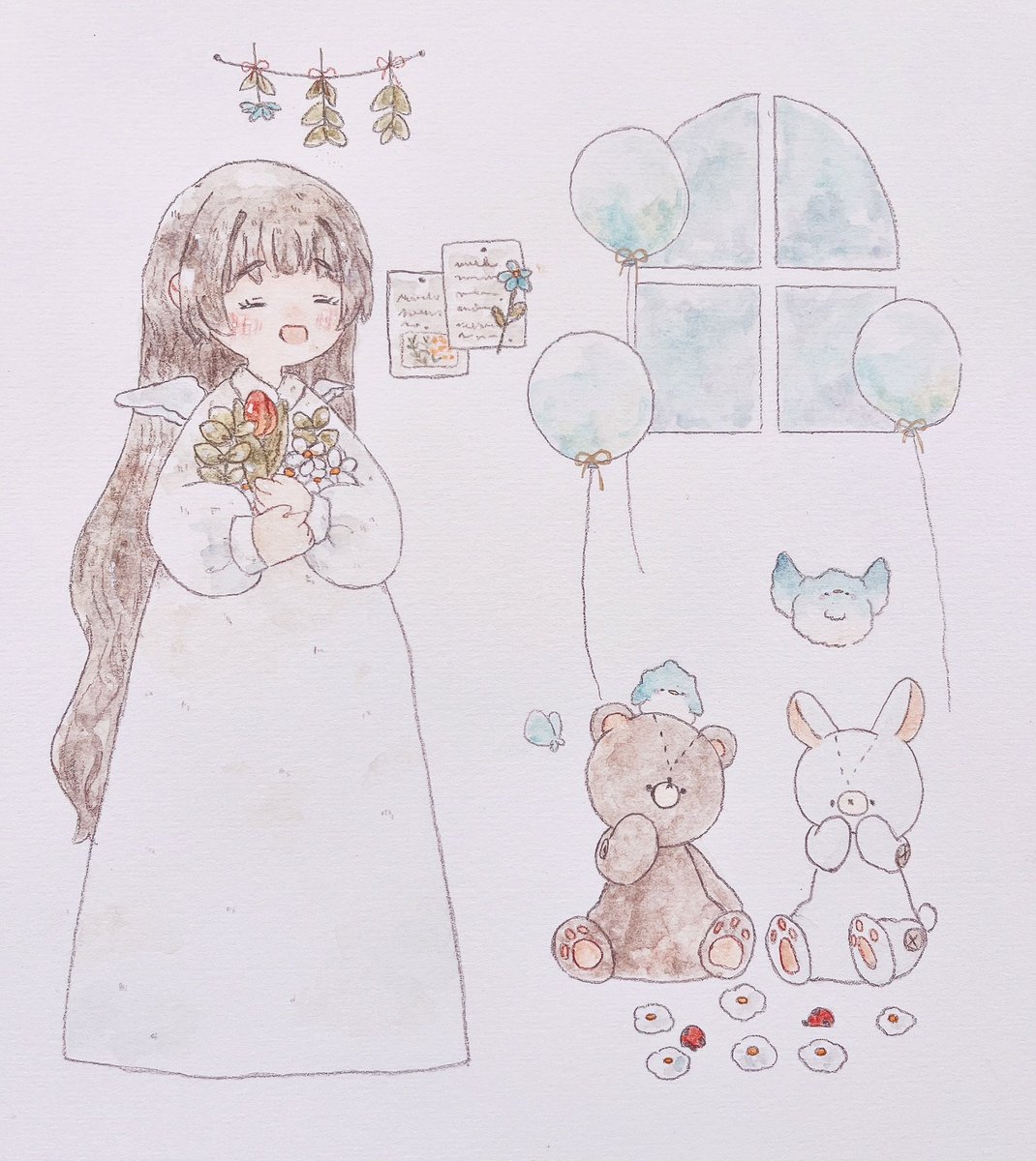 「#笑顔の日にこにこ 」|みい🕊のイラスト