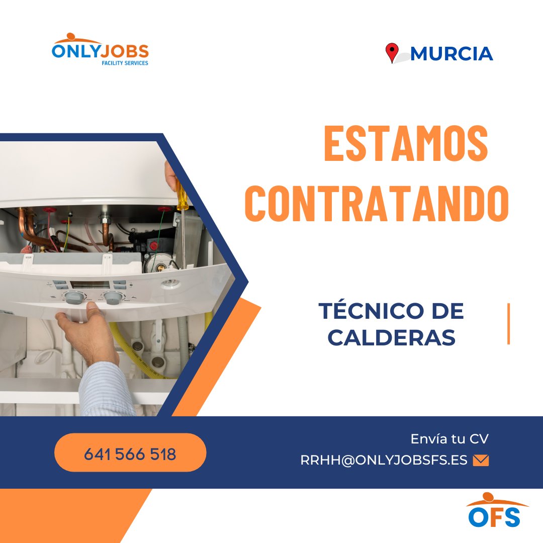 EN OFS ESTAMOS SELECCIONANDO TÉCNICOS DE CALDERAS PARA IMPORTANTE EMPRESA INSTALADORA DE GAS A NIVEL NACIONAL.