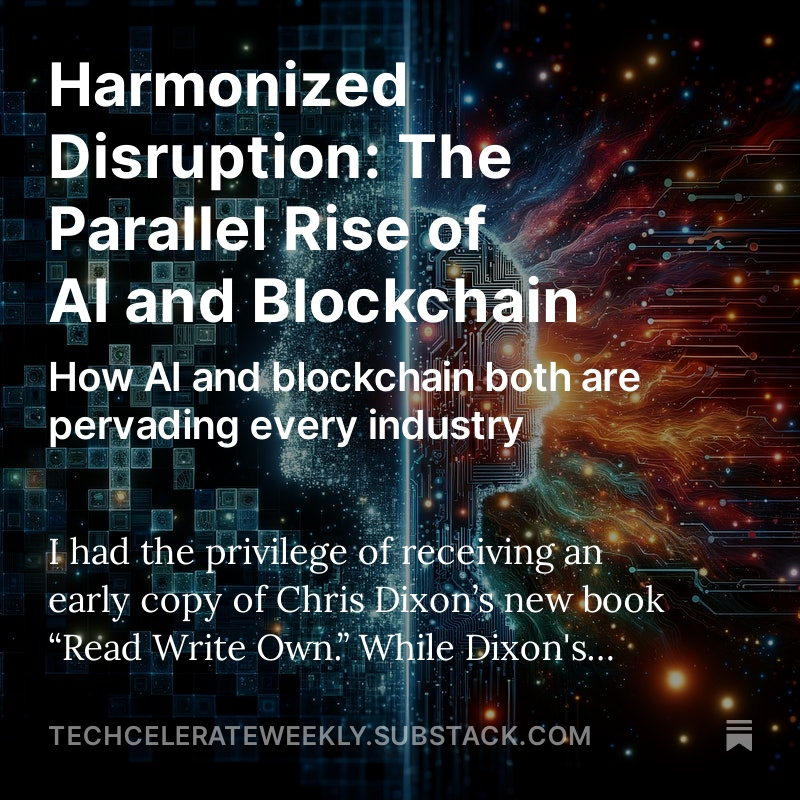 SecilAlti's tweet photo. After reading Chris Dixon's new book, "Read Write Own, I wrote a thought piece about the pervasiveness of AI and blockchain! Here are my key insights: https://t.co/XwqfQo6vnD
