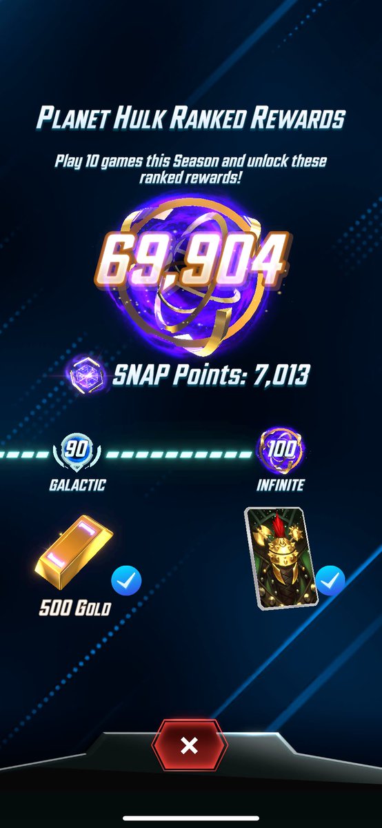 IcedTeaGuy_'s tweet photo. Was able to climb from 91 to infinite with this list. Now time to catch up with the conquest rewards. 😂

#MARVELSNAP https://t.co/NKI3H8is3F