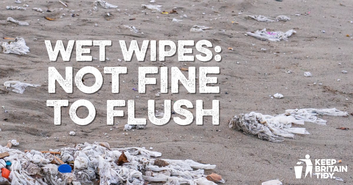 We told you so! Water UK now agree with us that no wet wipes are ‘fine to flush’ after quietly abandoning labelling that added to public confusion about wet wipes. #FlushableMyArse Read more: keepbritaintidy.org/news/u-turn-fl…