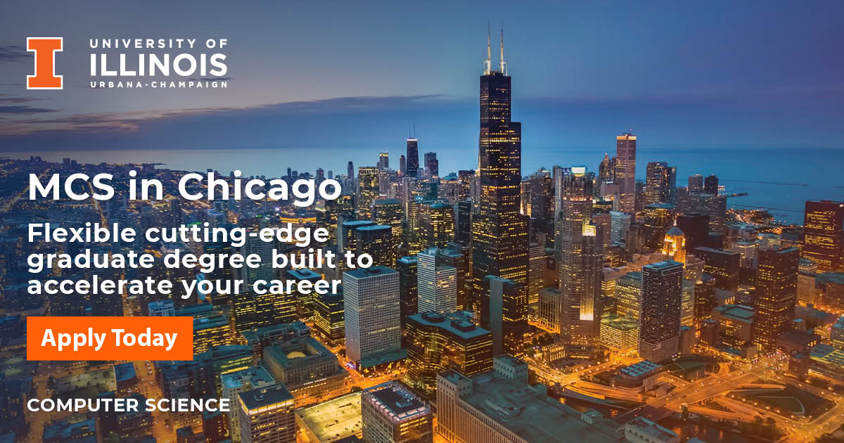 Illinois_Online's tweet image. Launch your career in computer science with @IllinoisCS&apos; Master of Computer Science degree in Chicago! Busy professionals can complete a degree while continuing to meet current life and career obligations.

Apply by Feb. 15. 

See link in bio.

#illinoisCS
#MCSChicago