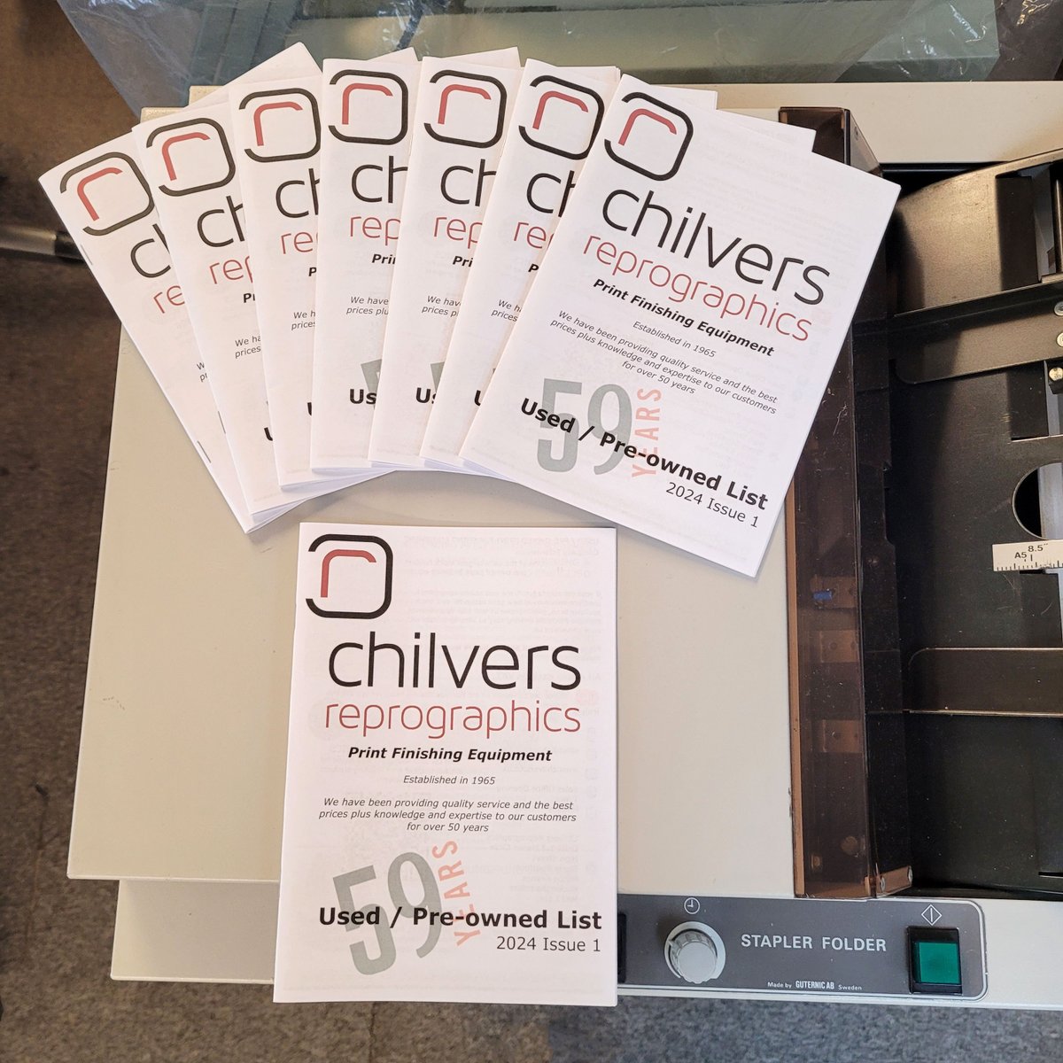 Check out our 2024 Issue 1 used / pre-owned #printfinishing equipment booklets. All of our used/preowned machines are listed on our website but if you would like us to post you out a printed copy drop us a message. chilvers.co.uk/collections/us… #booklets #usedmachines #printfinishing