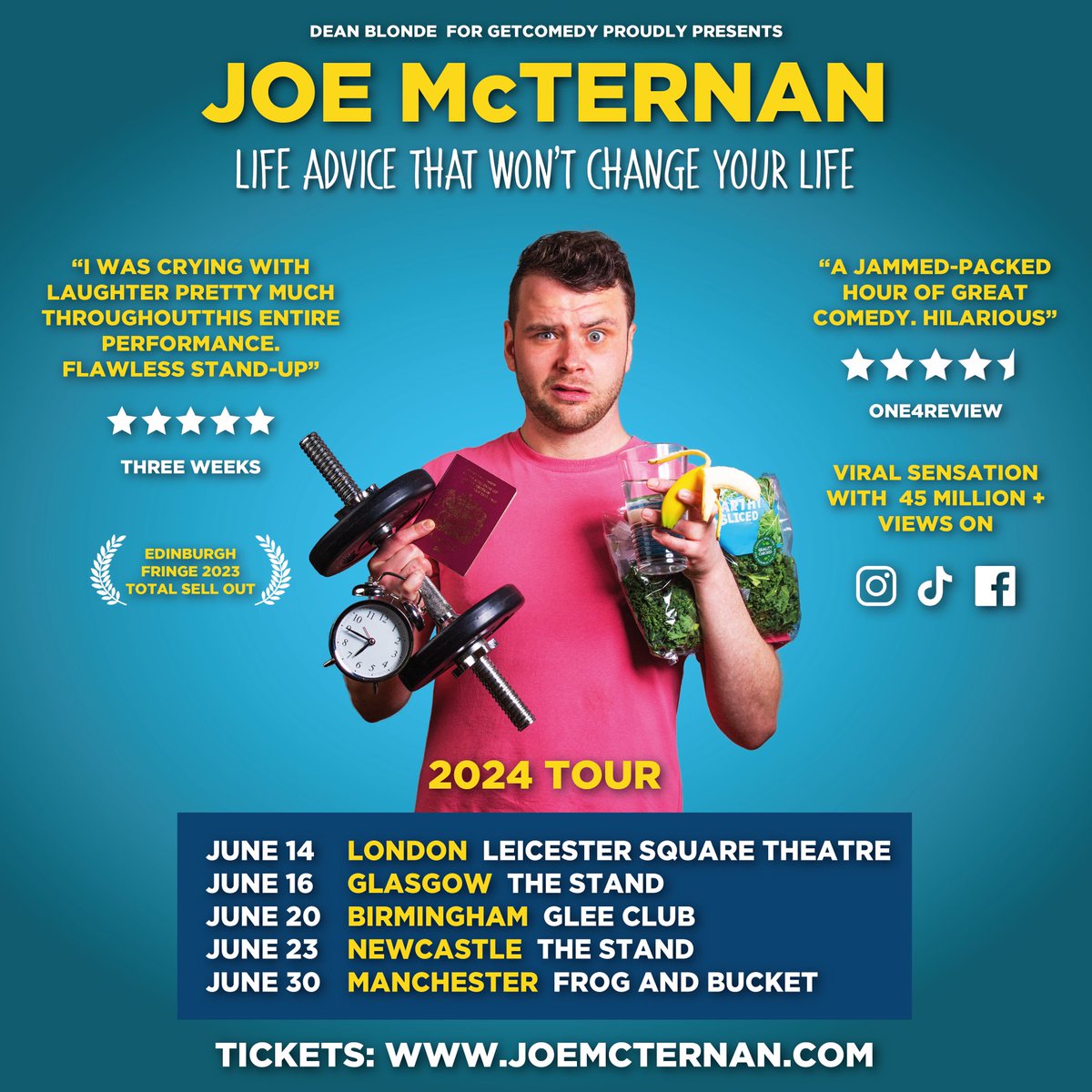 You’ve asked so here it is! Tickets are now on sale for my first ever tour! Grab them at joemcternan.com 

We’ll be adding more dates as time goes on so if there’s somewhere you want to see me then leave a comment and we’ll see what we can do.