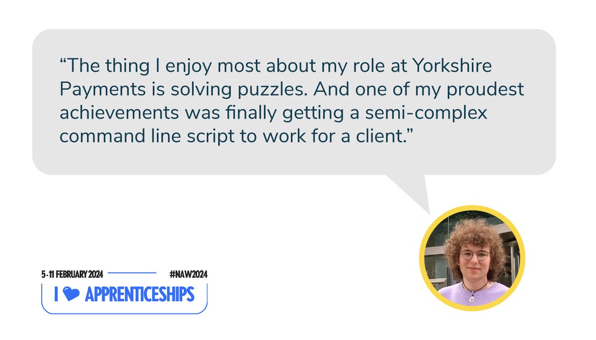 It's #NationalApprenticeshipWeek so we're celebrating our apprentices by asking them to tell us a bit about themselves and their role in the company. #NationalApprenticeWeek 

Let's see what our apprentice EPOS Technician Sam has to say. - yorkshirepayments.com/apprentice-wee…