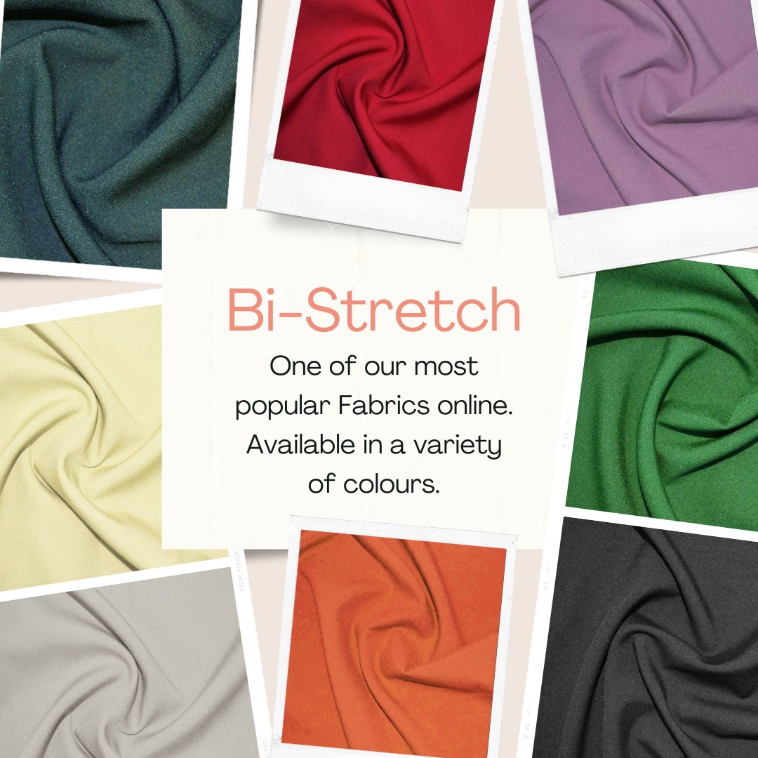 Bi-Stretch Fabric
Fashionistas, it’s time for a fabric revolution! Say hello to our 100% polyester Bi-stretch fabric. With its generous width of 150cm and an enticing palette of colours to pick from, it’s your new best friend in the journey of creation. 
calicolaine.co.uk/fab.../bi-stre…