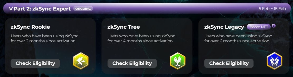 If you are a zkSync users, you can now claim the next Hypercomic NFTs

Eligibility criteria:

• Used zkSync for 2 months 
• Used zkSync for 4 months
• Used zkSync for 6 months

🔗 zk24.hypercomic.io/collect_hk.html

Probably not useful for any future rewards, but at worst you got a few