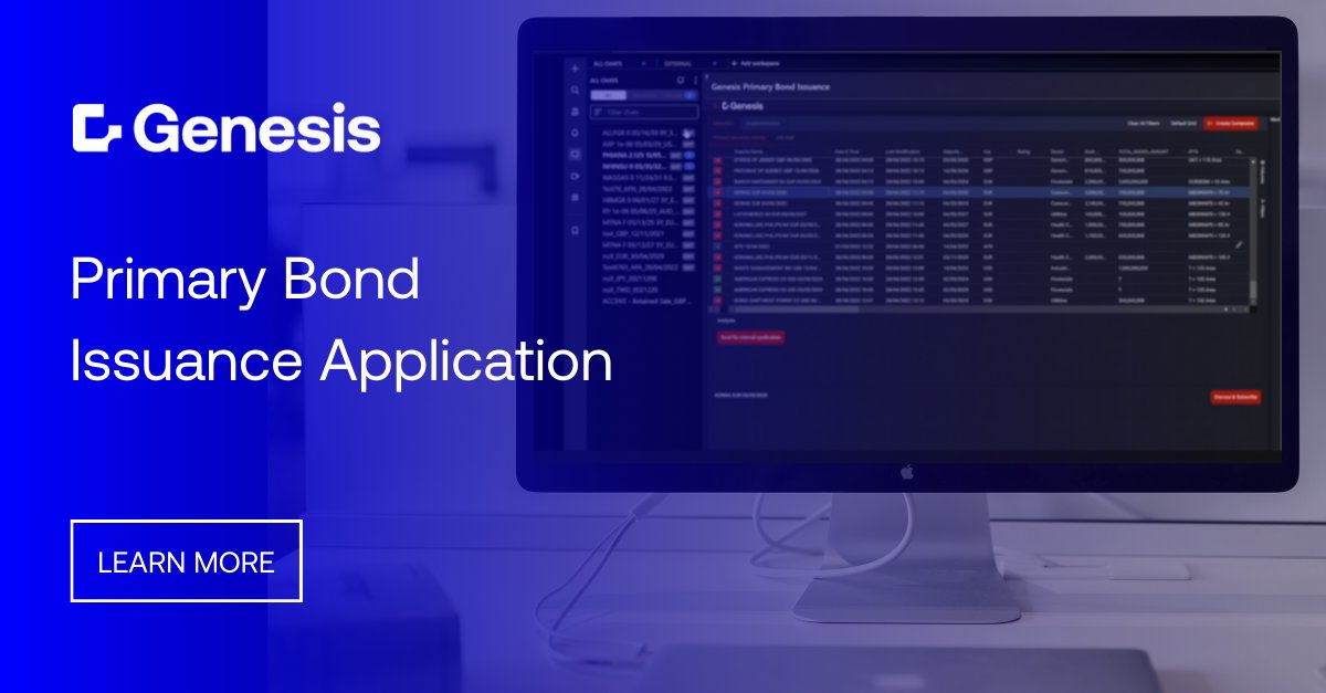 Optimize your primary bond market investments with our streamlined Primary Bond Issuance (PBI) solution. Our platform consolidates deal data, providing asset managers with a real-time, comprehensive market view. bit.ly/48jQfmF

#FinancialMarkets  #PrimaryBondIssuance