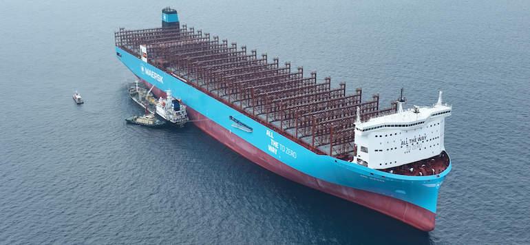 @Maersk verkündet die erste Ship-to-ship Betankung von Methanol für das neue 16.200 TEU Typschiff mit dualfuel-Antrieb.
seatrade-maritime.com
