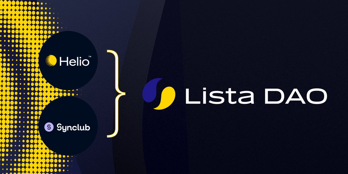 Lista DAO is now officially LIVE 💪🏻
A recap of the changes coming with Lista 📣:

1️⃣ Helio Protocol renamed to Lista DAO 🚀
2️⃣ Token name changes 📇:
■ $SnBNB to $slisBNB
■ $HAY to $lisUSD
3️⃣ Introduction of $lisBNB (coming through a later update) 🪙
4️⃣ Launch of Cosmic