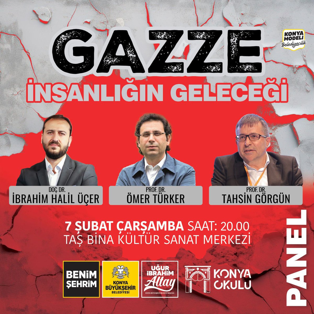 ihalilucer's tweet photo. 7 Şubat'ta Konya'da Gazze aynasında insanlığın geleceğini ve İslam ümmetinin mükellefiyetini konuşacağız. Dostları, muhasebe ve dertleşmeye bekleriz.. https://t.co/V3NCUucjya