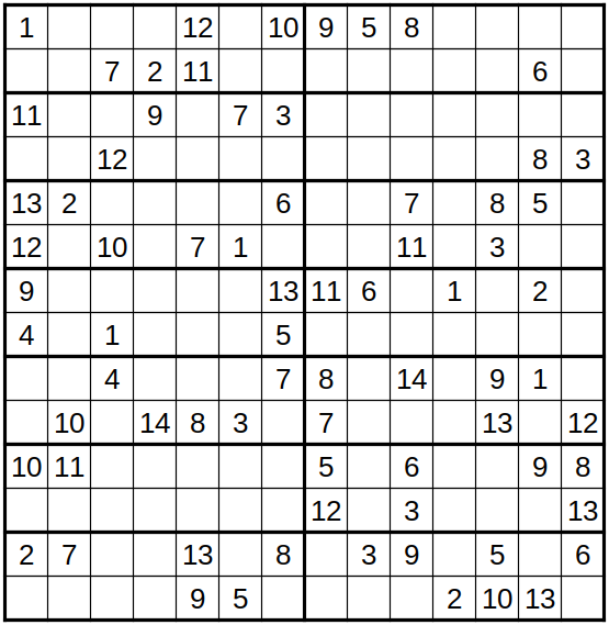 robakun2011's tweet photo. #数独 #sudoku #ナンプレ #numberplace
ブロックが平べったい問題です(*^^*)
基本的な解き方で解けます(^_-)❤️
#robakun https://t.co/darrLVXG68