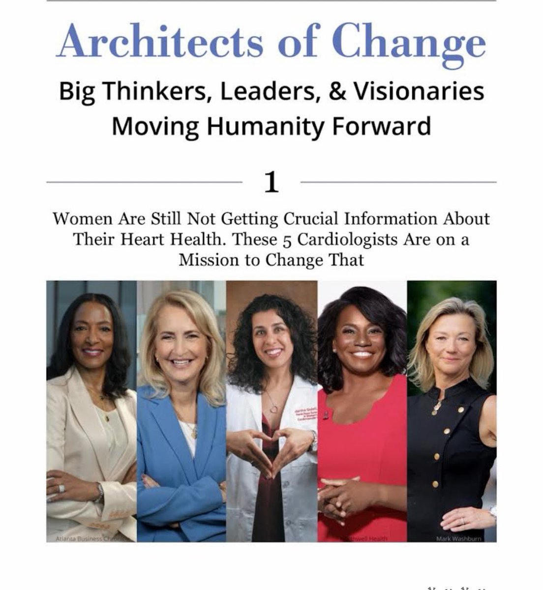 DrJayneMorgan's tweet photo. Amazing to be highlighted in #MariaShriver's #SundayPaper for my work in women's #heart #health as an #architectofchange and #visionary. Thank you! #leadership #women #humanity #education @mariashriver @PiedmontHealth @HeartNews @American_Heart @ABCardio1  https://t.co/YUgZXAVkzS https://t.co/4wLnz18sJm