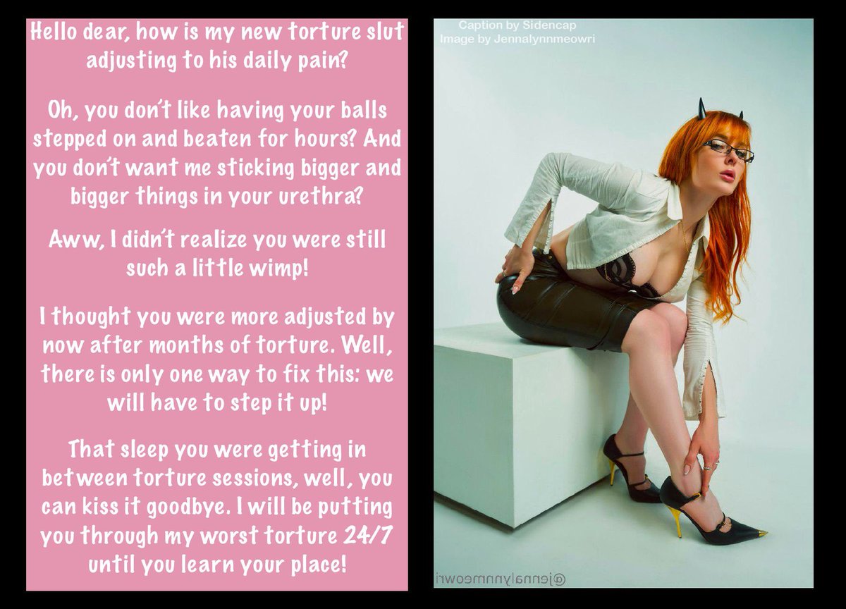 sidencap's tweet photo. Torture Slut

#femdomcaptions https://t.co/Gb3knJR7uk
