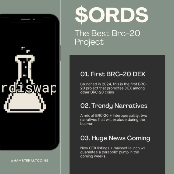 $Ords is accumulating nicely. Its about time for this gem to shake the BRC-20 space.

Ords is the BRC20 King for many obvious reasons.